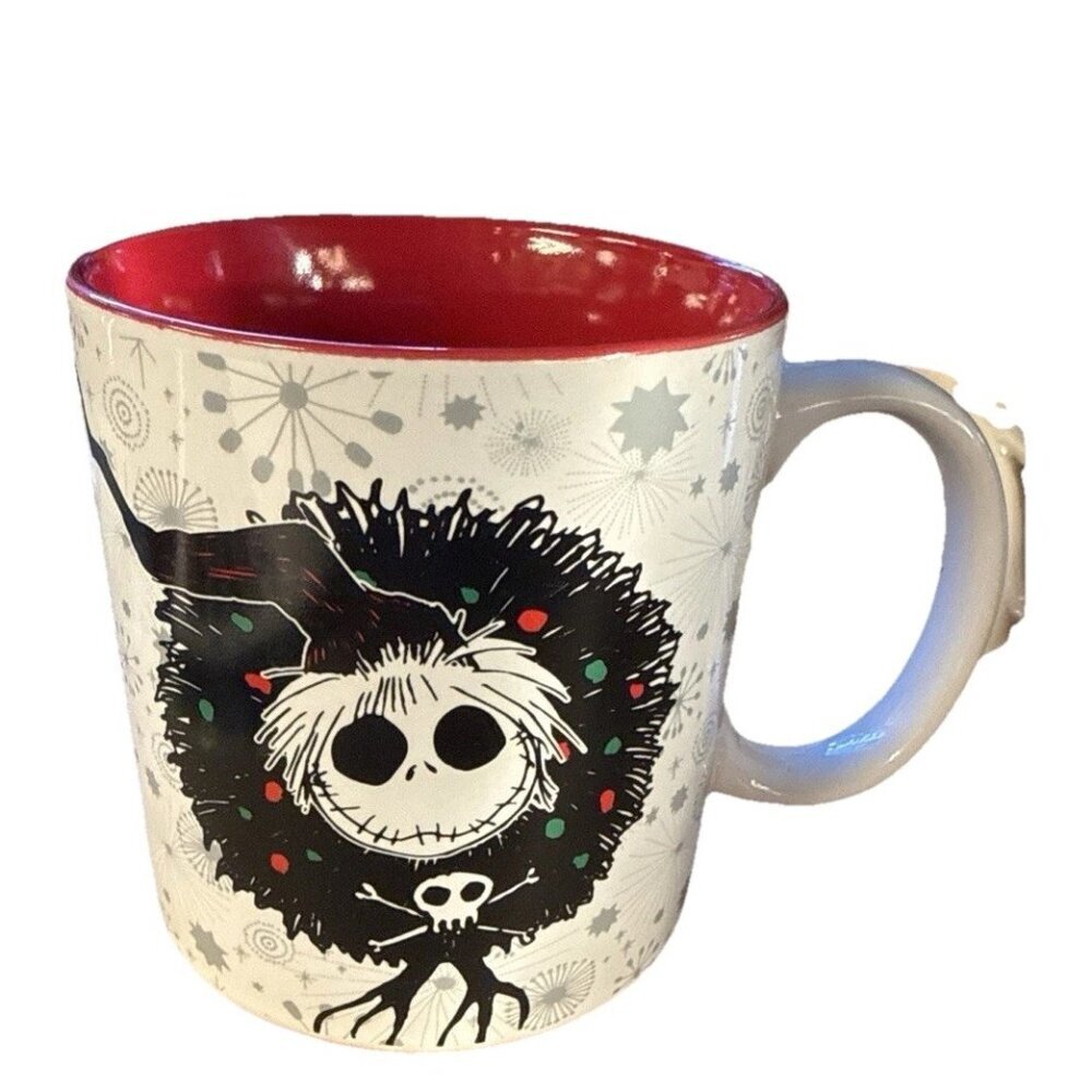 Disney Jack Skellington Nightmare Before Christmas Wreath Coffee Mug 20 Oz